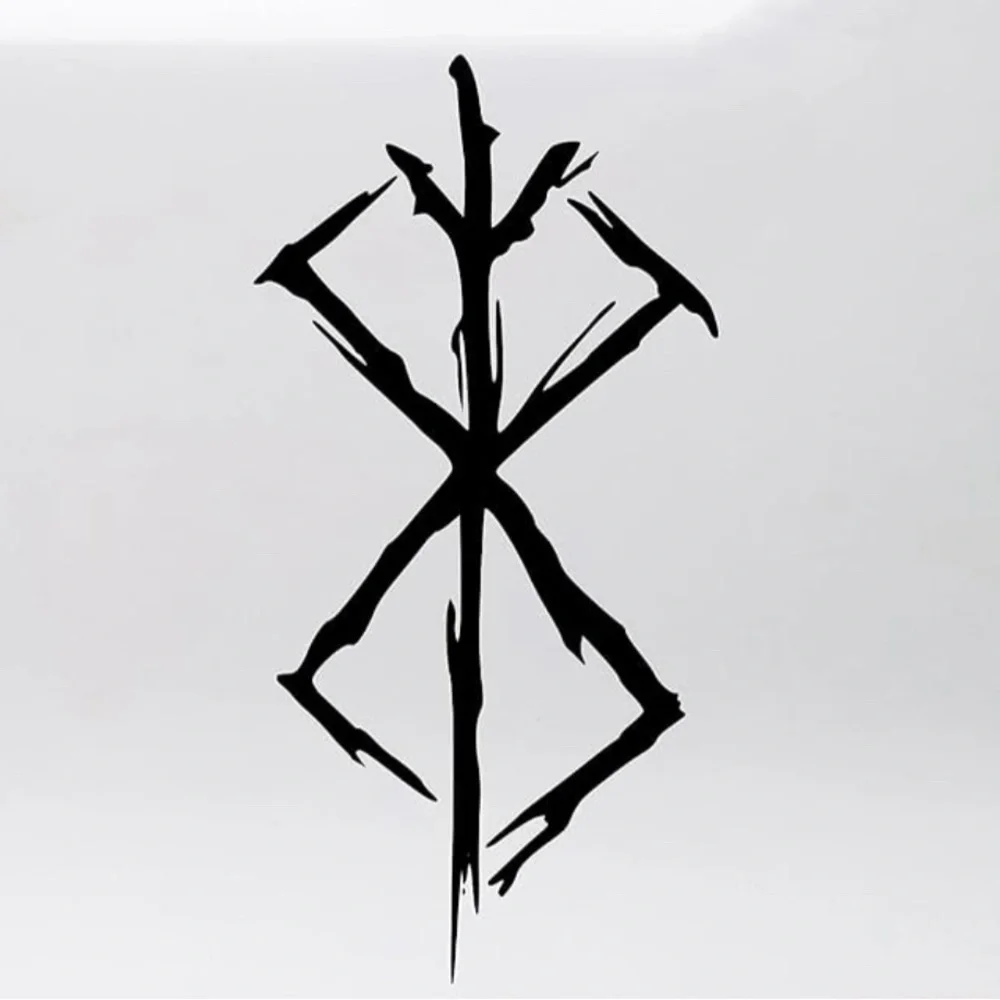 Berserker Rune~ Runic Symbol Norse Viking Animal Warrior Shapeshifter Steel Stud - Picture 3 of 6